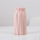 Pastel geometric plastic flower vase for living room decor