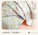GobekUsa Summer Floral Satin Silk Duvet Cover Set