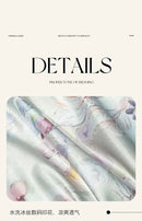 GobekUsa Summer Floral Satin Silk Duvet Cover Set