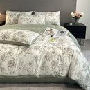 GobekUsa Summer Floral Satin Silk Duvet Cover Set