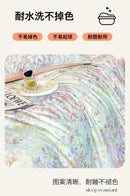 GobekUsa Summer Floral Satin Silk Duvet Cover Set