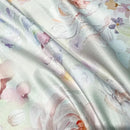 GobekUsa Summer Floral Satin Silk Duvet Cover Set