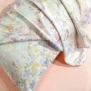 GobekUsa Summer Floral Satin Silk Duvet Cover Set