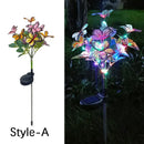 Pink & yellow sunflower solar garden lights garden decor by Decorbites