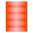 Vibrant orange and pink sunset rainbow flower canvas art living room by Decorbites