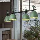 GobekUsa Swivelable Macaron Island Pendant in Grey/Blue/Green for Dining Room with 4/6 Bulbs