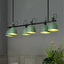 GobekUsa Swivelable Macaron Island Pendant in Grey/Blue/Green for Dining Room with 4/6 Bulbs