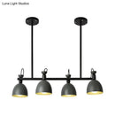 GobekUsa Swivelable Macaron Island Pendant in Grey/Blue/Green for Dining Room with 4/6 Bulbs