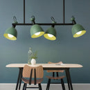 GobekUsa Swivelable Macaron Island Pendant in Grey/Blue/Green for Dining Room with 4/6 Bulbs