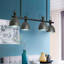 GobekUsa Swivelable Macaron Island Pendant in Grey/Blue/Green for Dining Room with 4/6 Bulbs