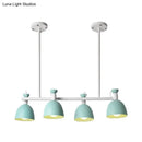 GobekUsa Swivelable Macaron Island Pendant in Grey/Blue/Green for Dining Room with 4/6 Bulbs