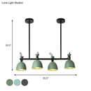 GobekUsa Swivelable Macaron Island Pendant in Grey/Blue/Green for Dining Room with 4/6 Bulbs
