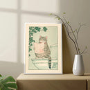 GobekUsa Tabby Cat in Bathtub Canvas Wall Art