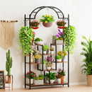 GobekUsa Tall 5-Tier Plant Stand with Hanging Hooks