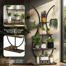 GobekUsa Tall Metal Plant Stand with 5 Tiers