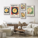 Minimalist sushi world cuisine canvas painting dining room wall art by Decorbites