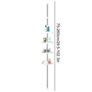Adjustable chrome and white telescopic shower rack bathroom tension pole by Decorbites