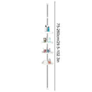 Adjustable chrome and white telescopic shower rack bathroom tension pole by Decorbites