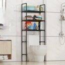 Modern black metal 3 tier toilet storage rack bathroom organizer by Decorbites