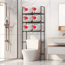 Modern black metal 3 tier toilet storage rack bathroom organizer by Decorbites