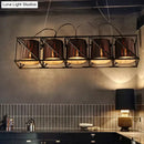 GobekUsa Traditional Black Fabric Suspension Pendant with 5-Light Barrels - Perfect for Restaurants