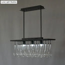 GobekUsa Traditional Black Island Pendant Light with 3 Clear Glass Rectangles: Warm/White Light
