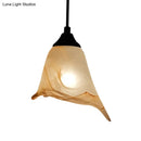 GobekUsa Traditional Glass Pendant Light with Flower/Cone Shape for Living Room
