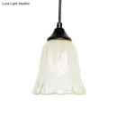 GobekUsa Traditional Glass Pendant Light with Flower/Cone Shape for Living Room