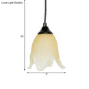 GobekUsa Traditional Glass Pendant Light with Flower/Cone Shape for Living Room