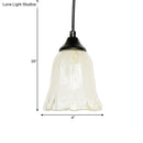 GobekUsa Traditional Glass Pendant Light with Flower/Cone Shape for Living Room