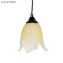 GobekUsa Traditional Glass Pendant Light with Flower/Cone Shape for Living Room