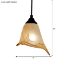GobekUsa Traditional Glass Pendant Light with Flower/Cone Shape for Living Room