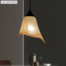 GobekUsa Traditional Glass Pendant Light with Flower/Cone Shape for Living Room