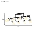 GobekUsa Traditional Milky Glass Pendant Light Fixture - 6/8/10 Lights - Black Hanging Lamp Kit