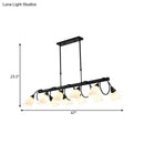 GobekUsa Traditional Milky Glass Pendant Light Fixture - 6/8/10 Lights - Black Hanging Lamp Kit