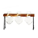 Clear glass avocado seed starter trio kitchen grow vases
