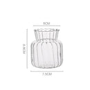 Ribbed transparent nordic vase living room glass decor by Decorbites