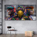 GobekUsa Trendy Orangutans Wall Art Print