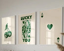 Retro pink queen of hearts wall art posters set bedroom decor by Decorbites