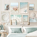 GobekUsa Tropical Ocean Shell Wall Art for Living Room