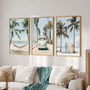 GobekUsa Tropical Surfboard Travel Wall Art Set