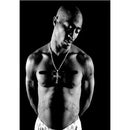 Iconic black & white tupac canvas print bedroom hip hop wall art by Decorbites