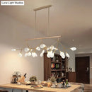 GobekUsa Ultra-modern 27-Light Island Metal Pendant with Clear Shade for Dining Room