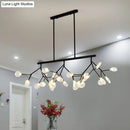 GobekUsa Ultra-modern 27-Light Island Metal Pendant with Clear Shade for Dining Room