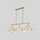 GobekUsa Ultra-modern 27-Light Island Metal Pendant with Clear Shade for Dining Room