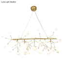 GobekUsa Ultra-Modern Linear Firefly Pendant Lighting: Acrylic Billiard Light for Living Room