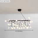 GobekUsa Ultra-Modern Linear Firefly Pendant Lighting: Acrylic Billiard Light for Living Room