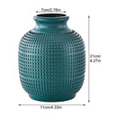 Textured teal modern floral vase living room unbreakable decor by Decorbites
