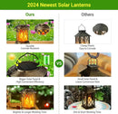 Bronze bronze flickering flame solar lanterns garden decorative light by Decorbites
