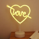 Colorful led neon sign shapes bedroom night light by Decorbites